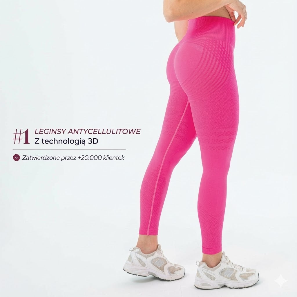 Legginsy 3D | Pudrowy Róż
