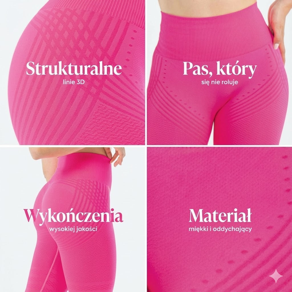 Legginsy 3D | Pudrowy Róż