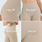 Legginsy 3D | Beżowy