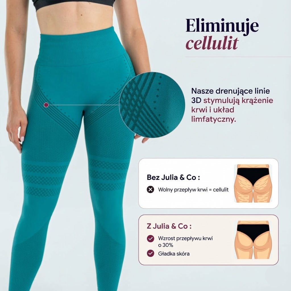 Legginsy 3D | Morska Zieleń