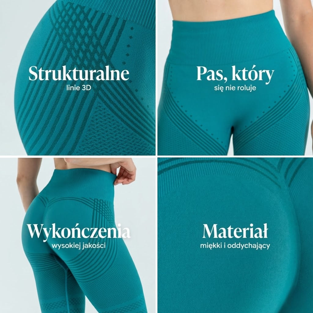Legginsy 3D | Morska Zieleń