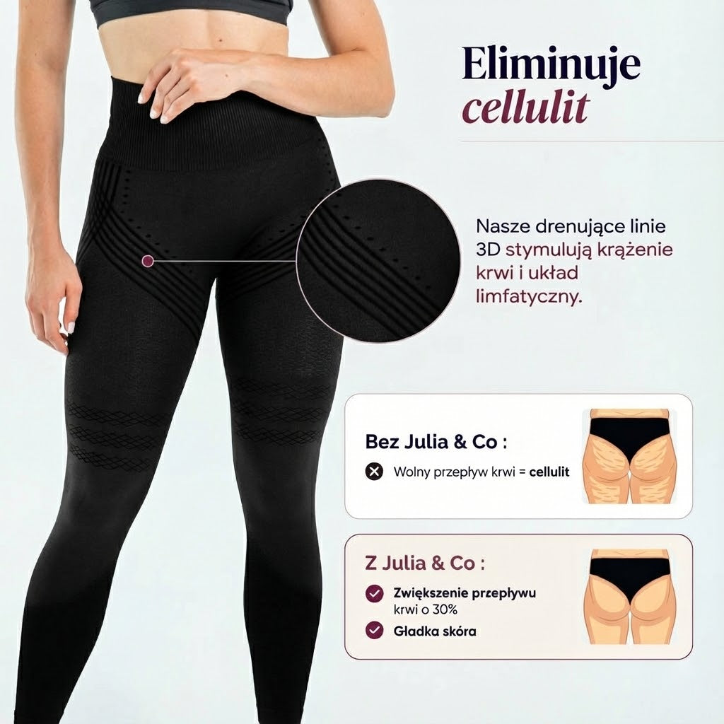 Legginsy 3D | Głęboka Czerń