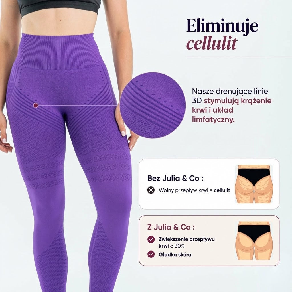 Legginsy 3D | Fioletowy